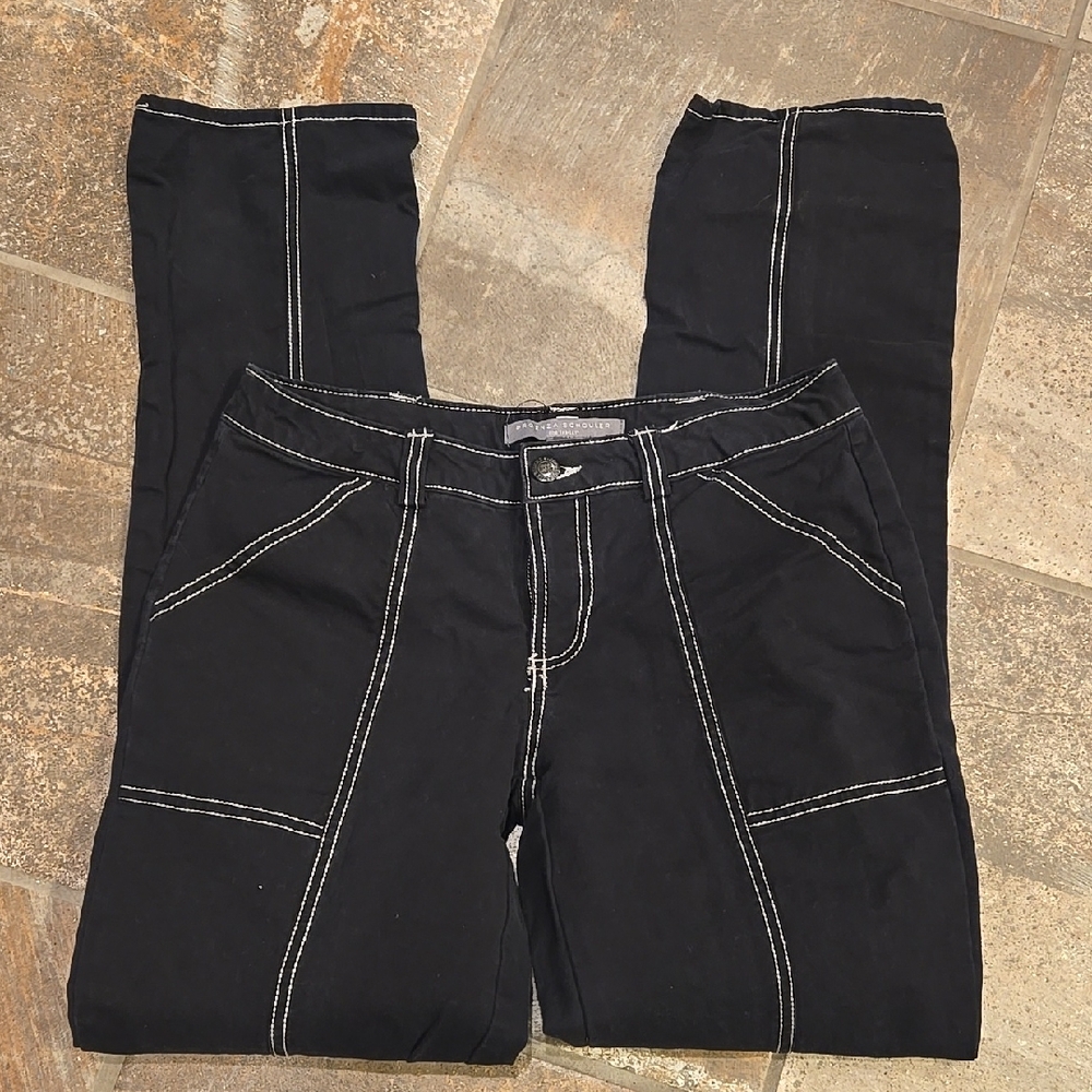 Proenza Schouler Black Jeans with White Stitching